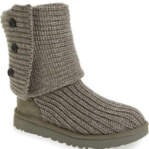 UGG Grey Cardy boot.  Knee high, or fold over for bootie.  Size 6
